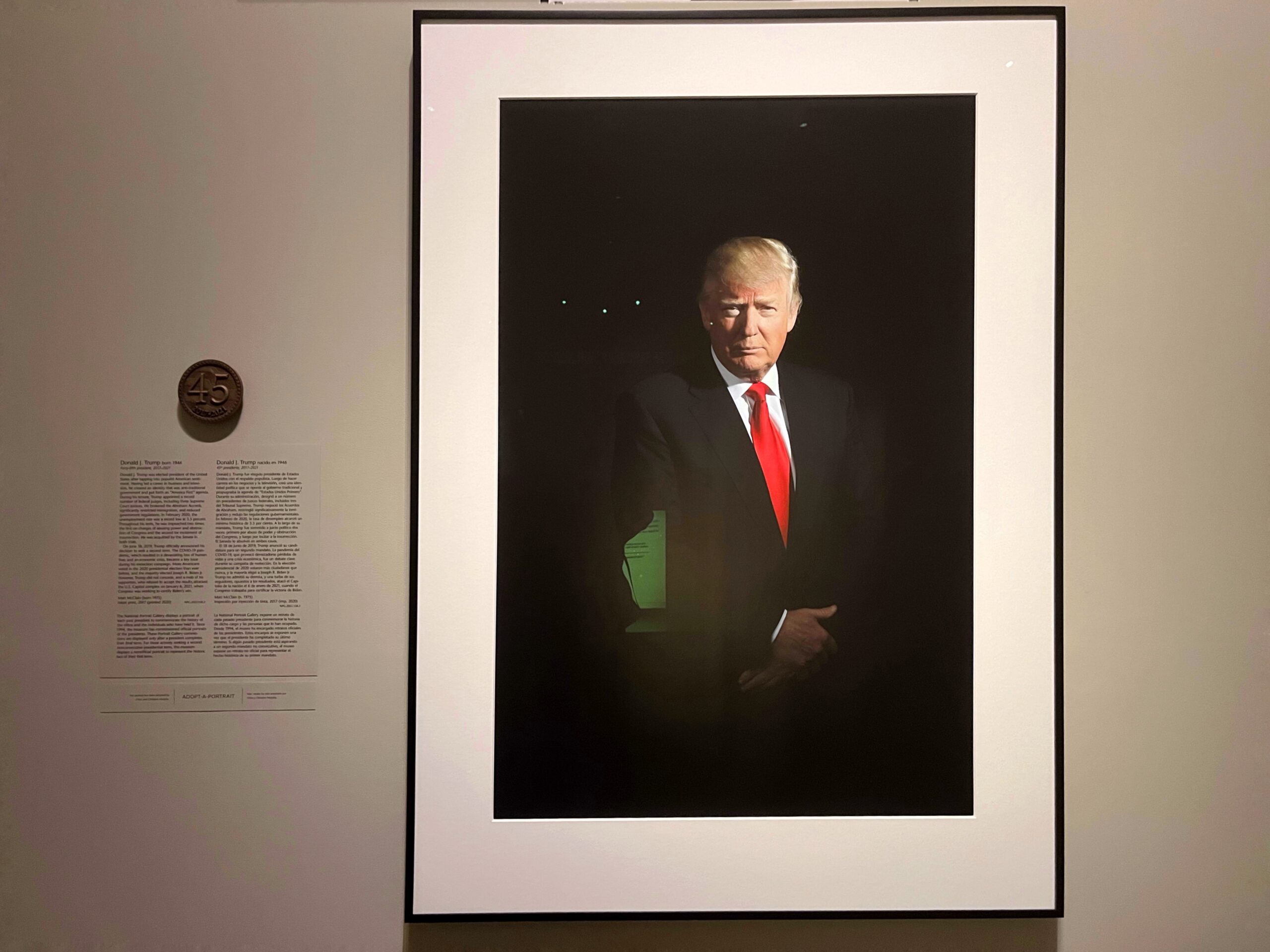 Portrait of Donald Trump at National museum of american history